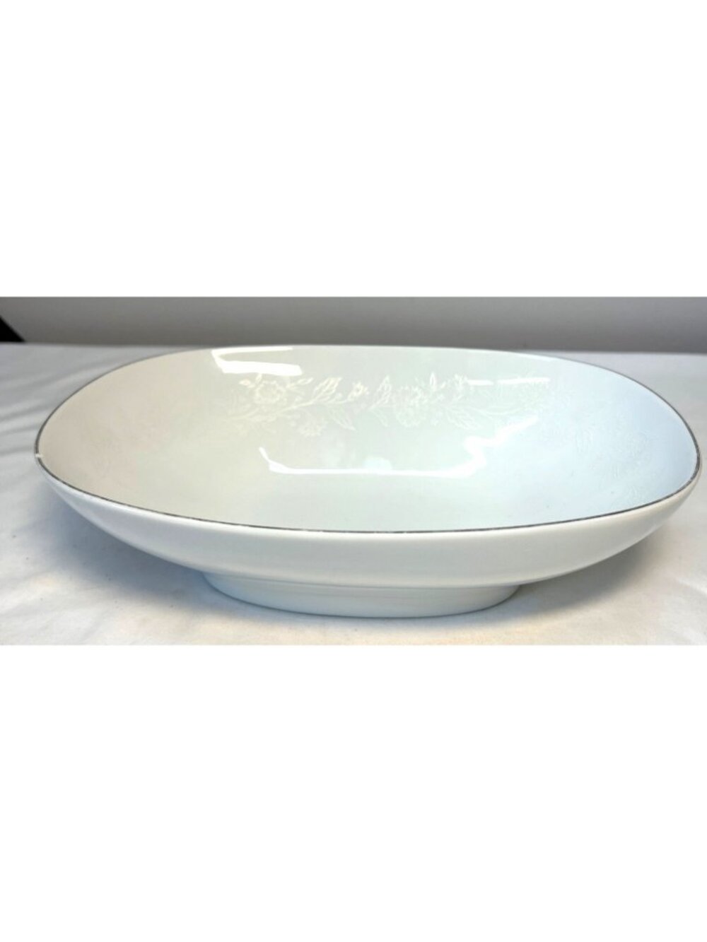 Vintage Rose China Serena Oval Serving Platter Japan Floral Design